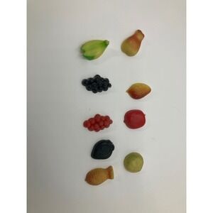 Assorted Miniature Fruit and Food Charms for Jewelry Crafting Kawaii